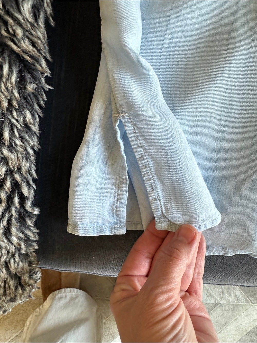 Rails Light Blue Ruffle Collar Button-Up Top - Picture 13 of 13